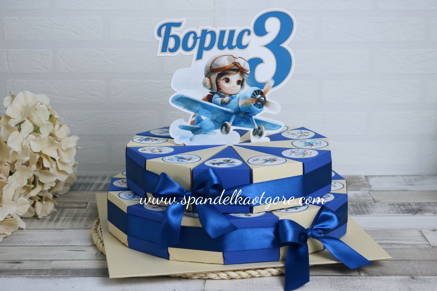 Картонена торта Самолети